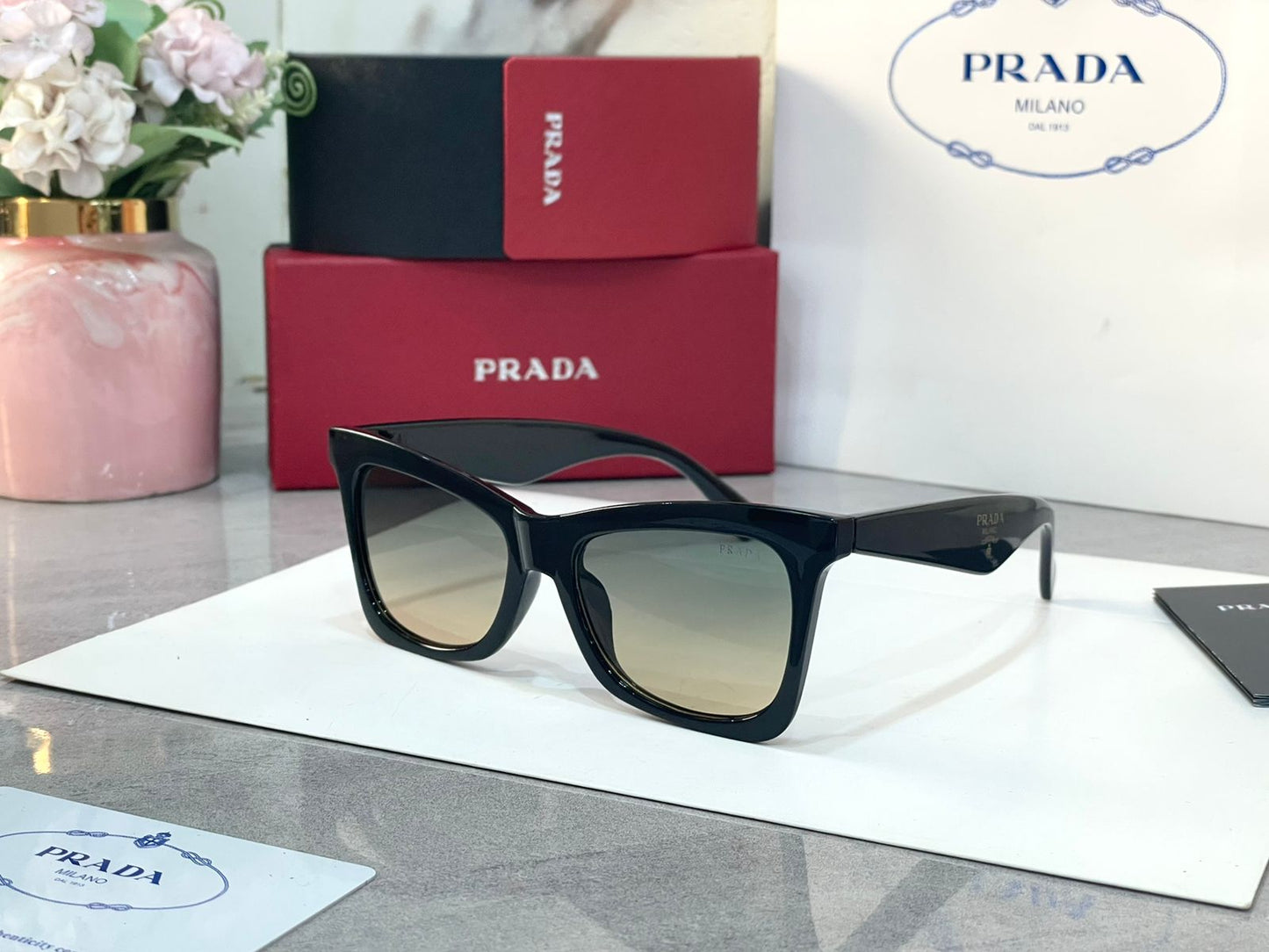 Arp Black Frame Black Brown Shade Unisex Sunglasses 992 52 18-141