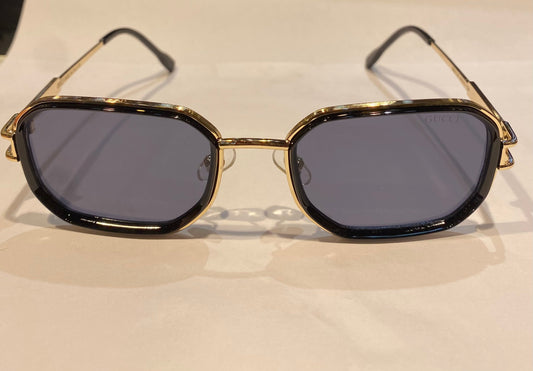 CUG Black Golden Frame Black Shade Sunglass GG0212/S 45 14-138