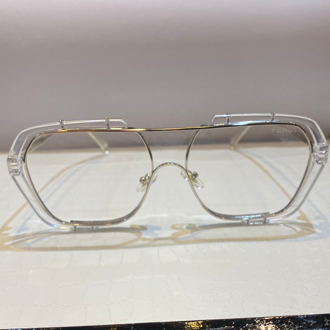 Nef Black Transperent Double ￼Frame Unisex Sunglass Ff0129/S 58 20-145
