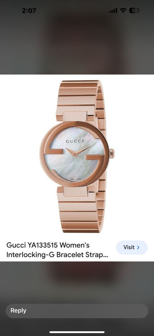 Cug Copper Chain White Dial Ladies Watch 901753