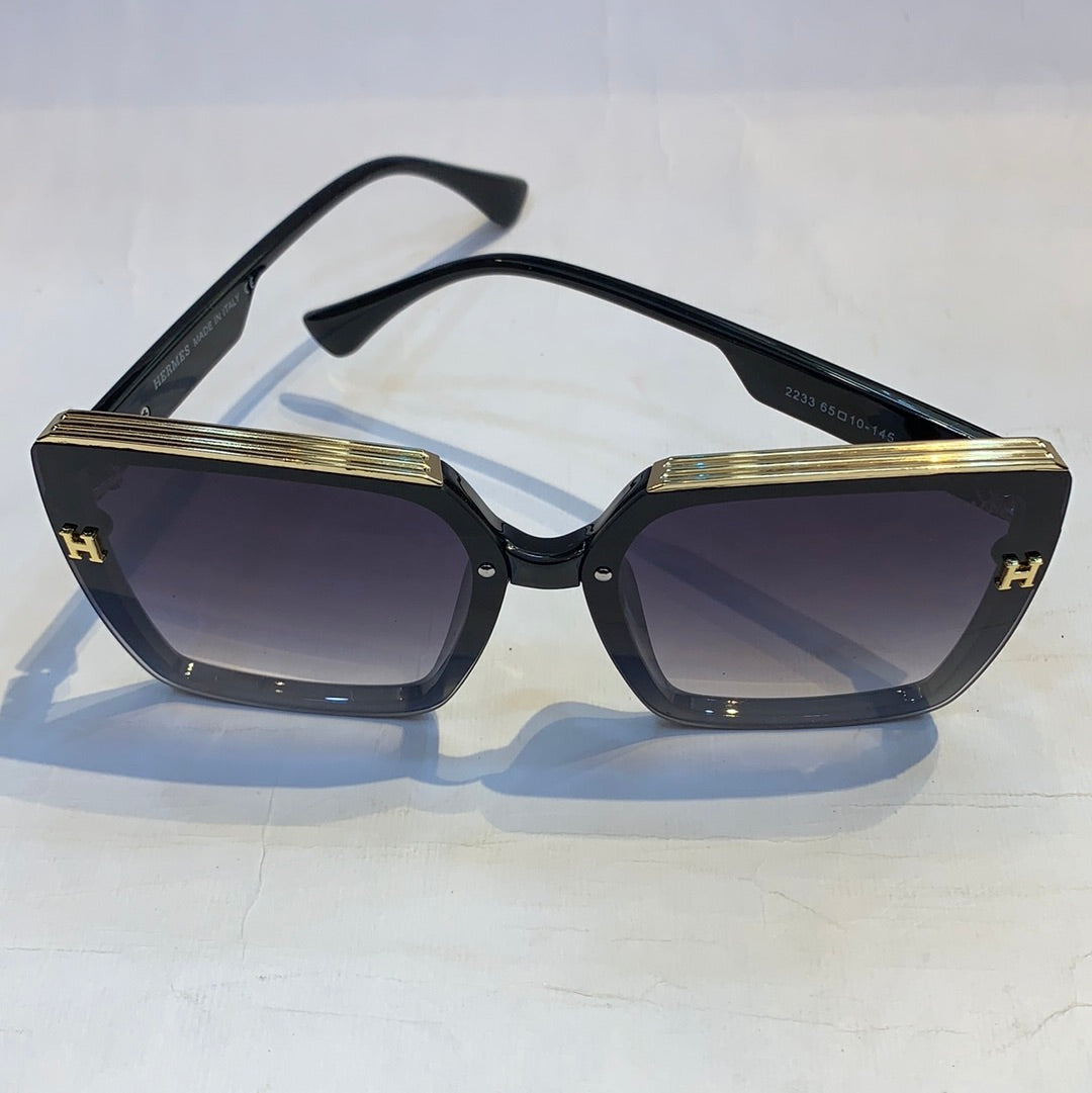 REH Black Frame Black Shade Sunglass 2233 65 10-145