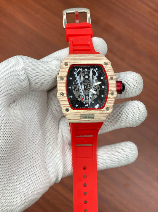 CIR Red Silicone Strap Black Dial Men’s Watch 987760