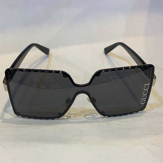 CUG GG Print Silver Frame Black Shade Sunglasses TJ72221 61 13-142