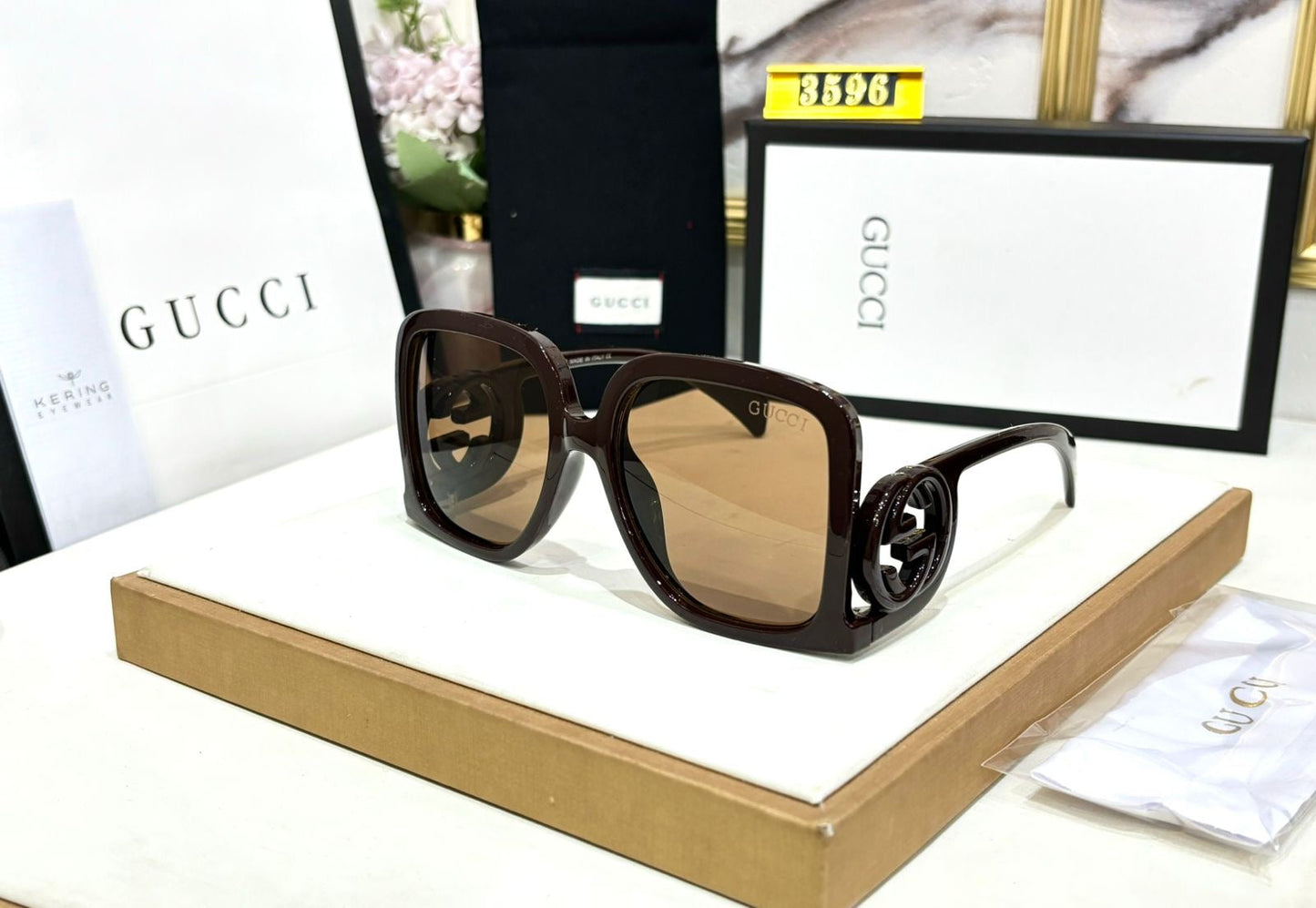 Cug Black Frame Yellow Shade Unisex Sunglasses 98047 58 17 142