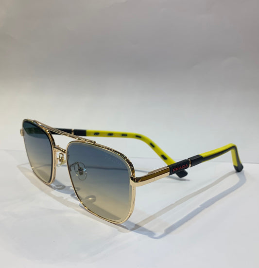 ARP Copper Yellow Frame Blue Shade Unisex Sunglass 22305 62 13 142