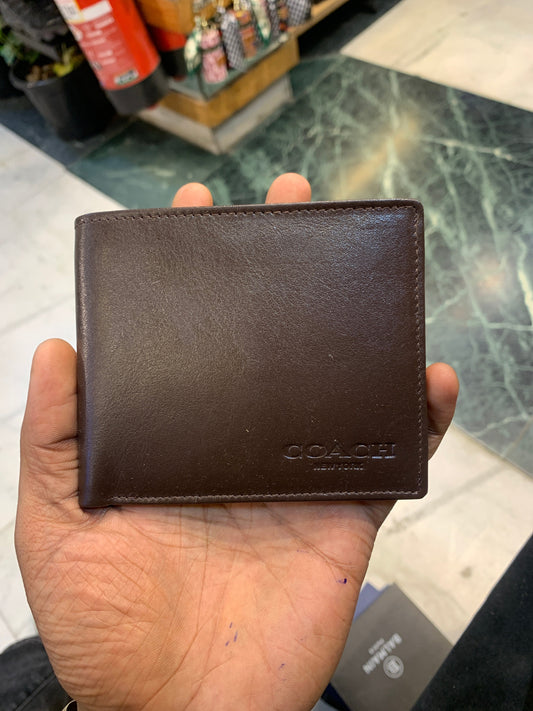 AOC COA Brown Colour Genuine Leather Men Wallet 987835