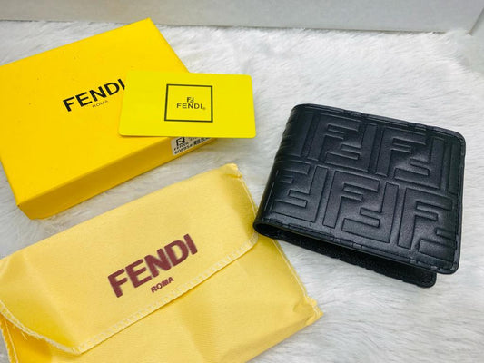 FEN NEF Branded Luxury Italian Leather Black Colour Wallet 86315