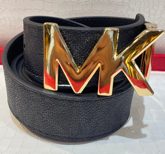 KM CIM Gold Buckle Black Belt 987535