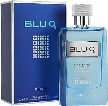 RiiFFS Blu O2 Imported Long Lasting 100ml Men Perfume, Citrusy, Aquatic & Woody, Soothing Fragrance