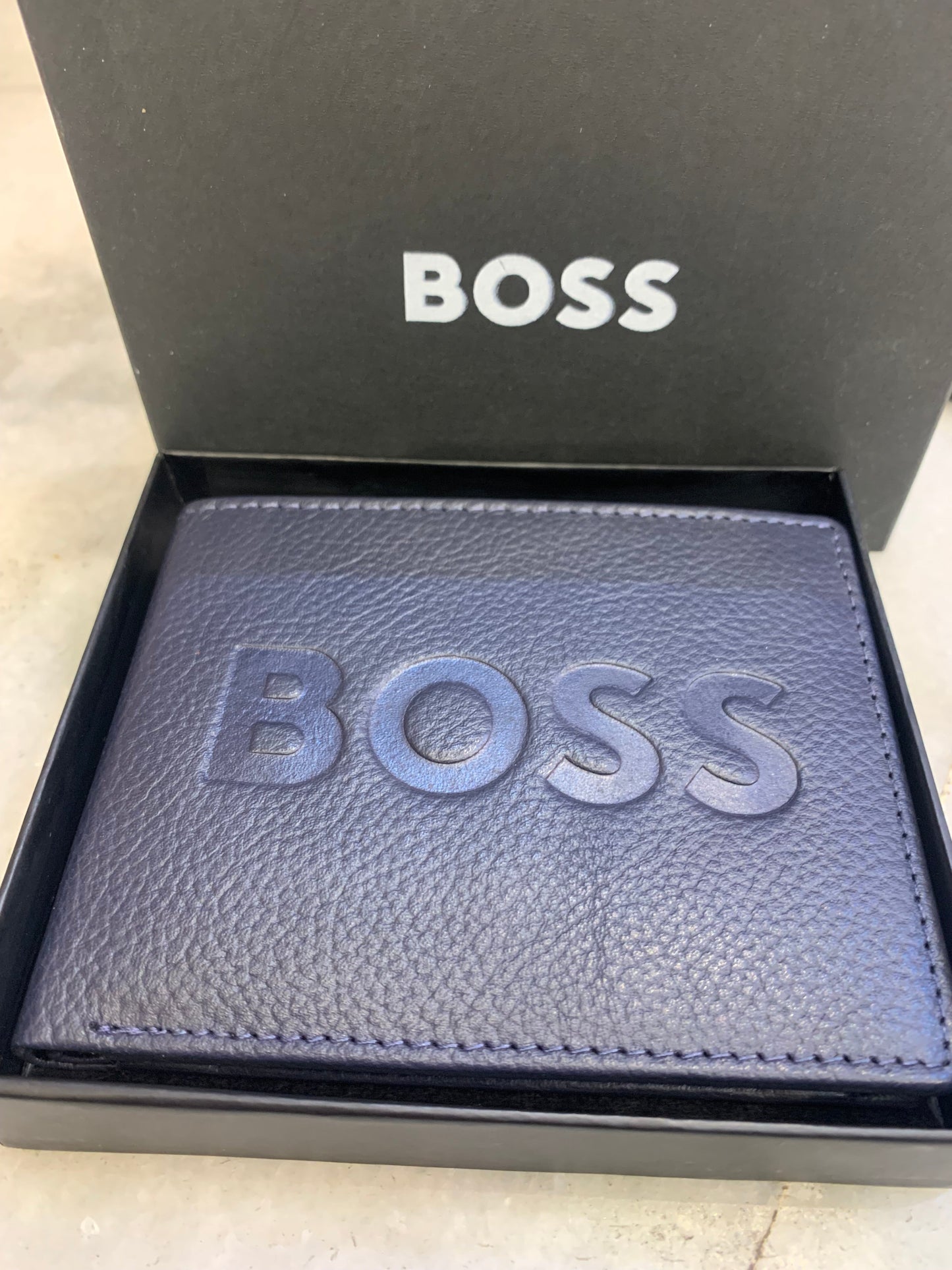 Sob Blue Colour Leather Men Wallet 09445