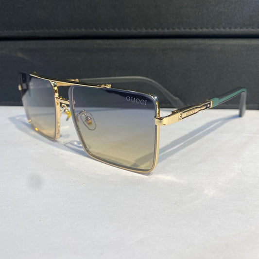 Cug Gold Frame Brown Shade Unisex Sunglass 23224 59 15 142