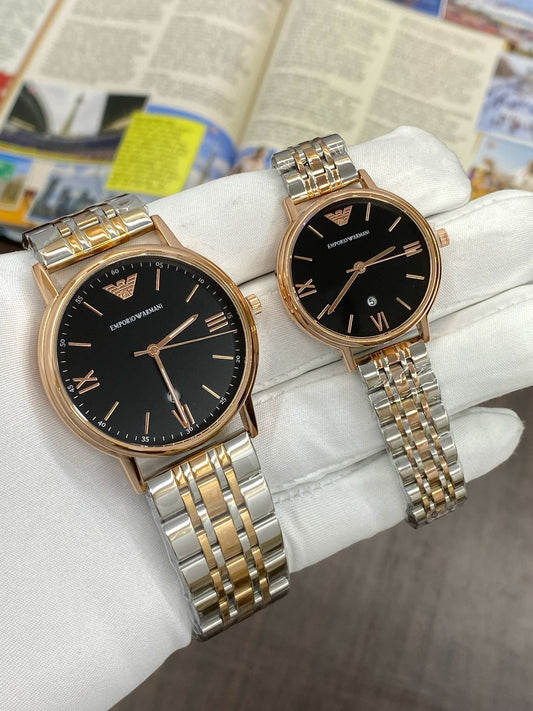 Mra Silver Copper Chain Black Dial Men Watch 901846
