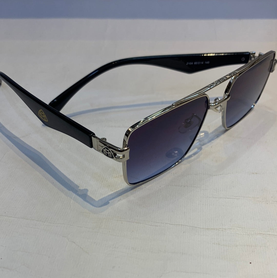 YAM Sliver Black Frame Blue Shade Sungless Z104 60 14 140