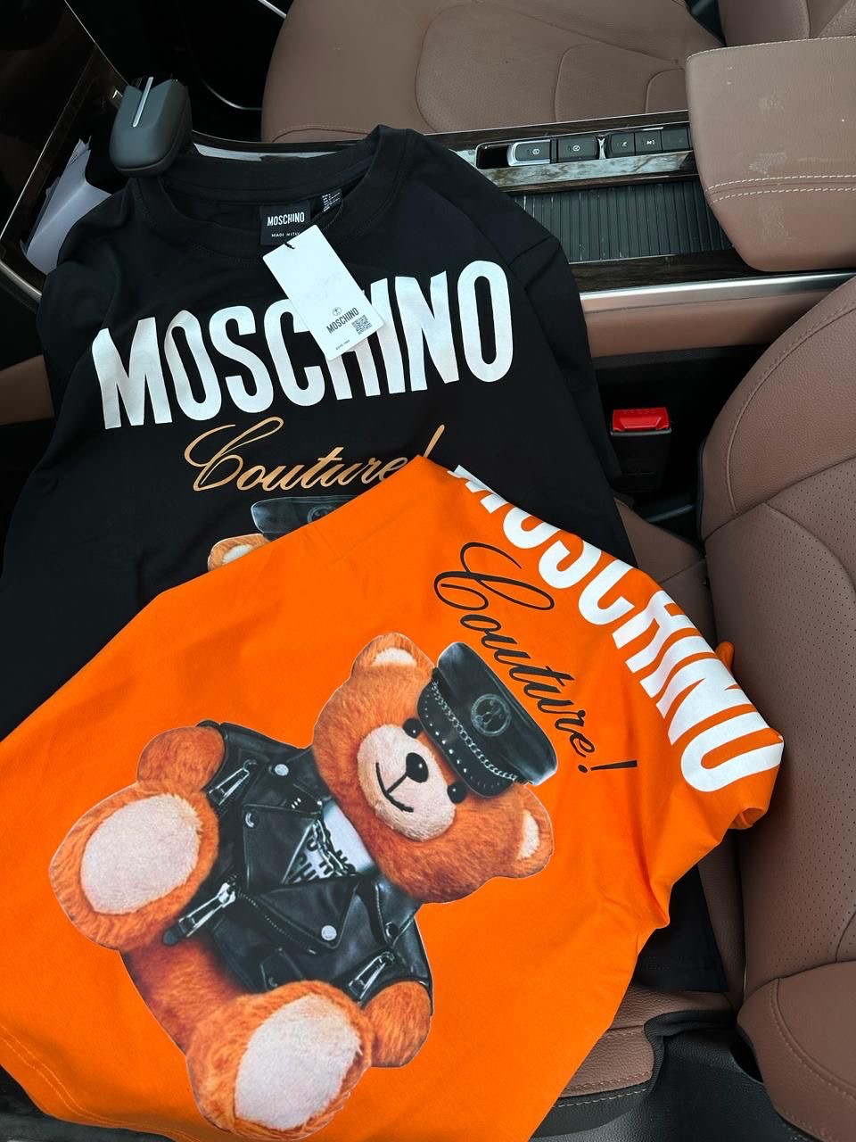 SOM Orange Colour With Black Front Print Premium Quality Drop Shoulder Tshirt 26023