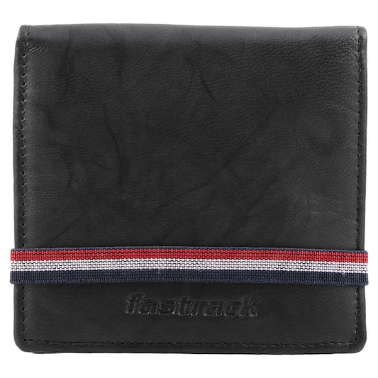 Fastrack BLACK LEATHER BIFOLD WALLET C0408LBK01