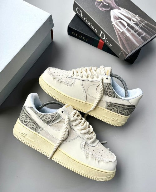 Kin Heavy Cream Grey Black Force Shoes Sneakers 987686
