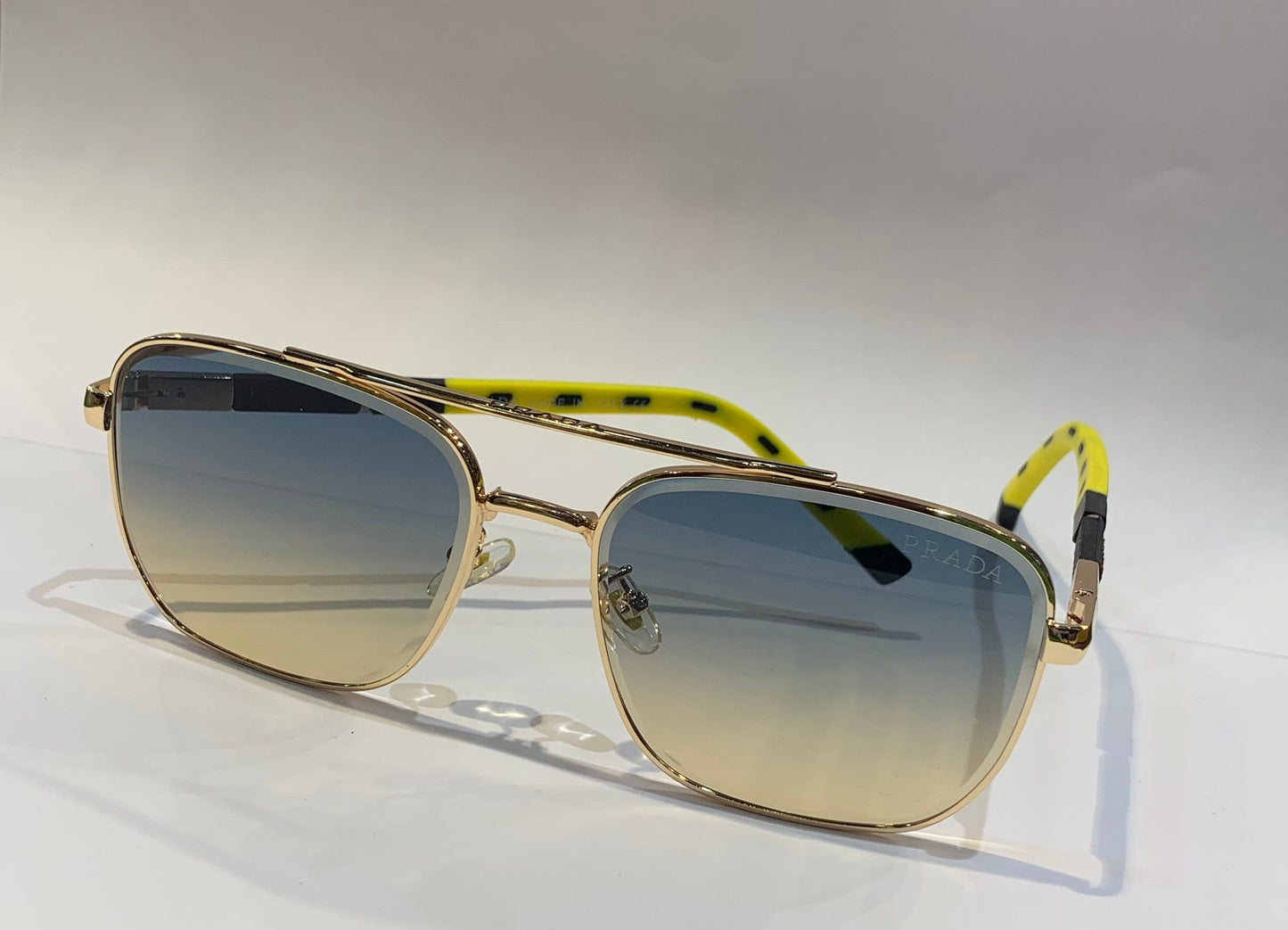 ARP Copper Yellow Frame Blue Shade Unisex Sunglass 22305 62 13 142