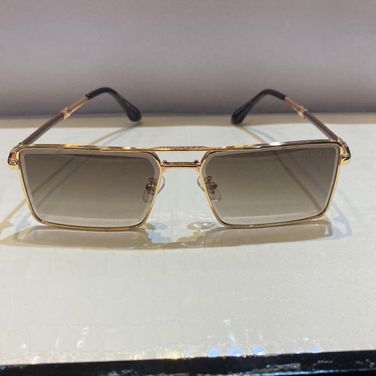 Yam Golden Frame Trancy Olive Shade Unisex Sunglasses 22041 58 17 145