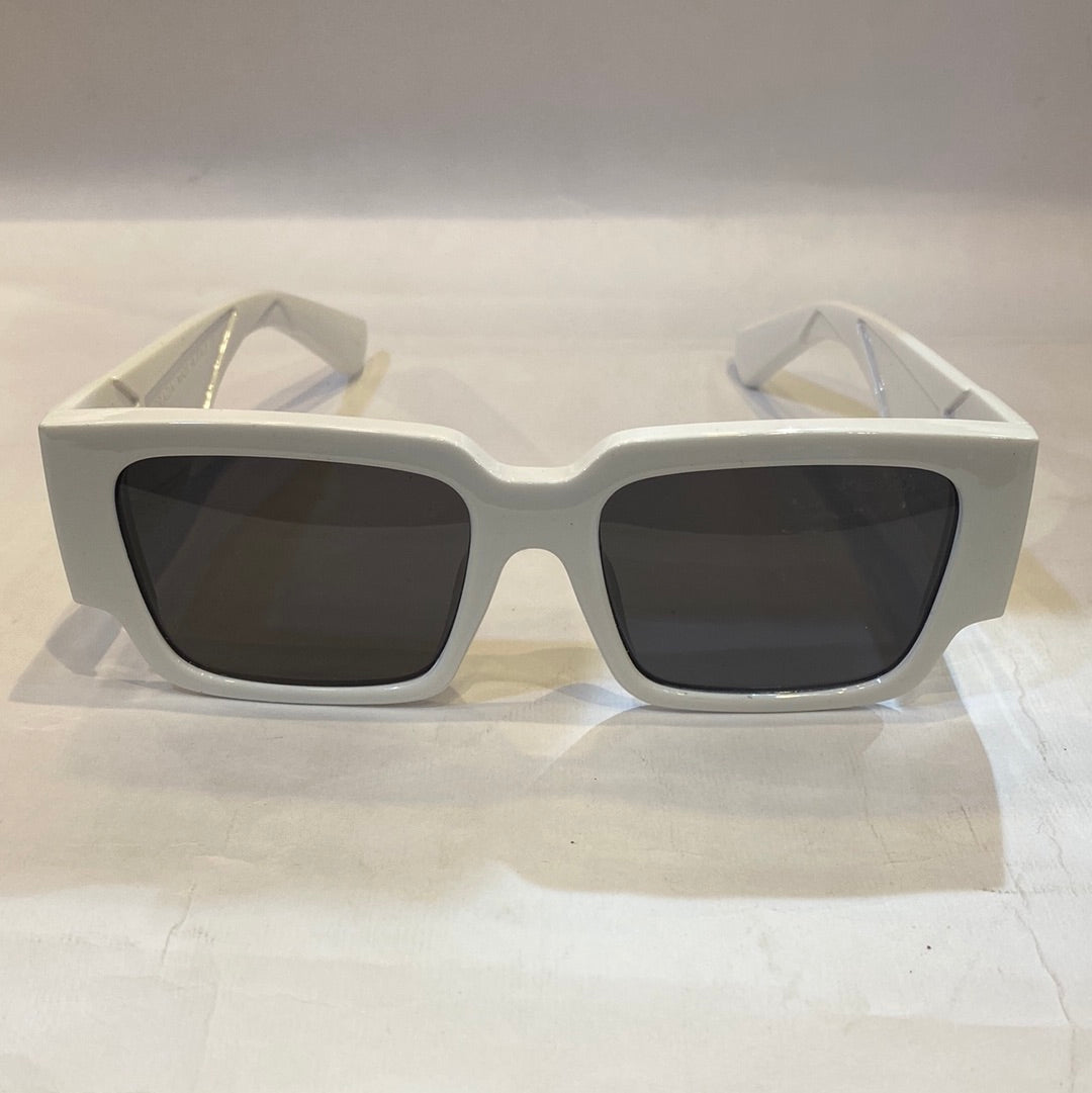 ARP White Frame Black Shade Unisex Sunglass