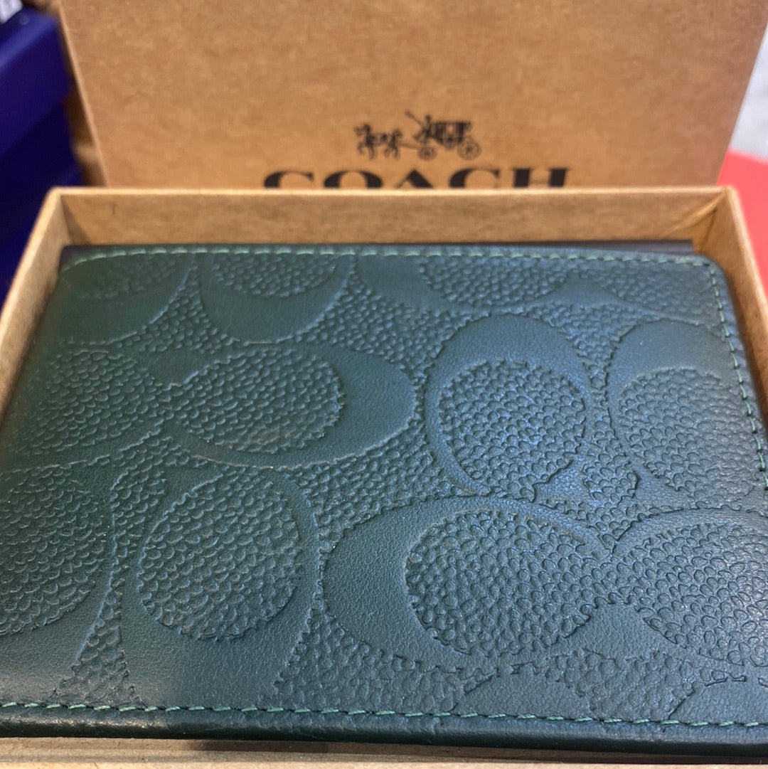 Aoc Black Green Brown Navy Leather Men Wallet 0701