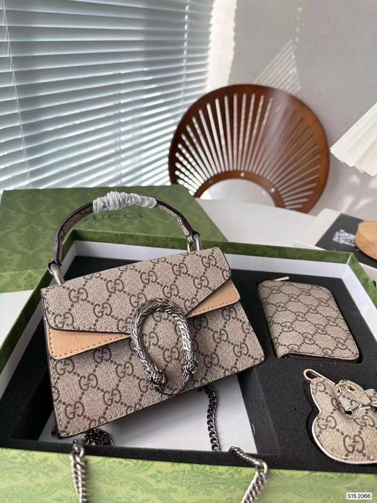 Cug Brown Colour Gg Print Ladies Sling Bag 2048
