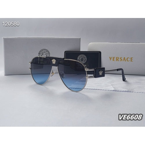 REV Silver Frame Blue Shade Premium Quality Sunglass VE6608 56 19-140