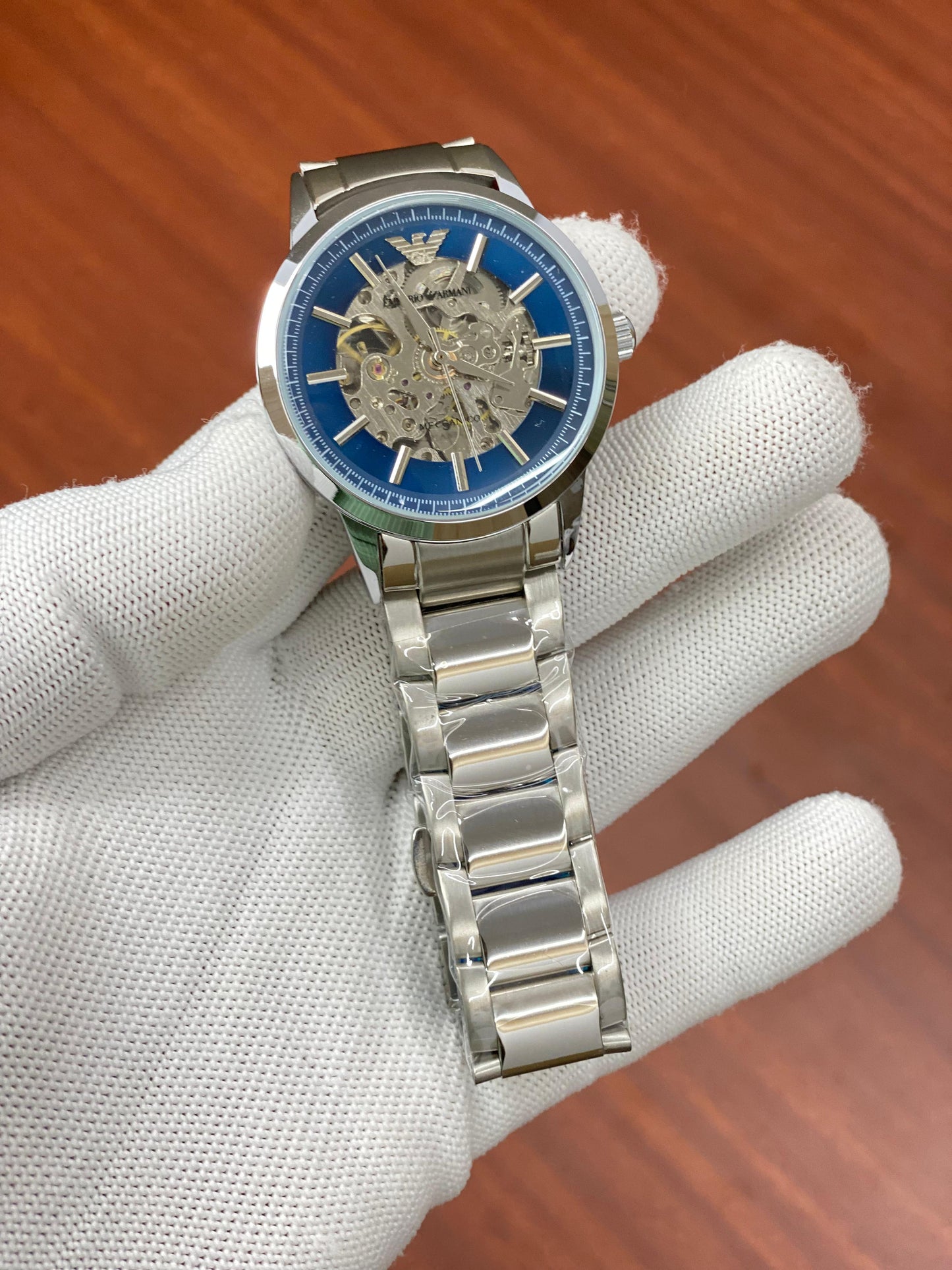 Mra Silver Chain Blue Silver Dial Automatic Men Watch 987767