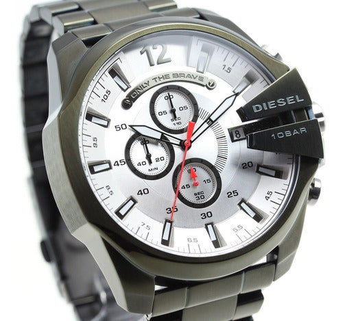 EID Black Chain White Dial Jap Machinery Heavy Men's Watch 987909