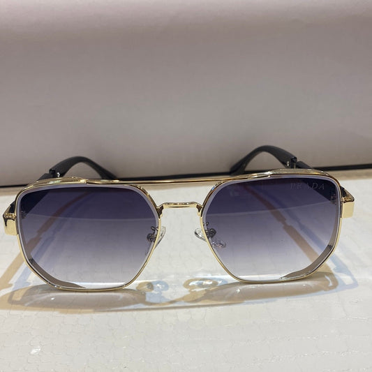 Arp Gold Frame Black Shade Unisex Sunglasses 2A732 57 16-140