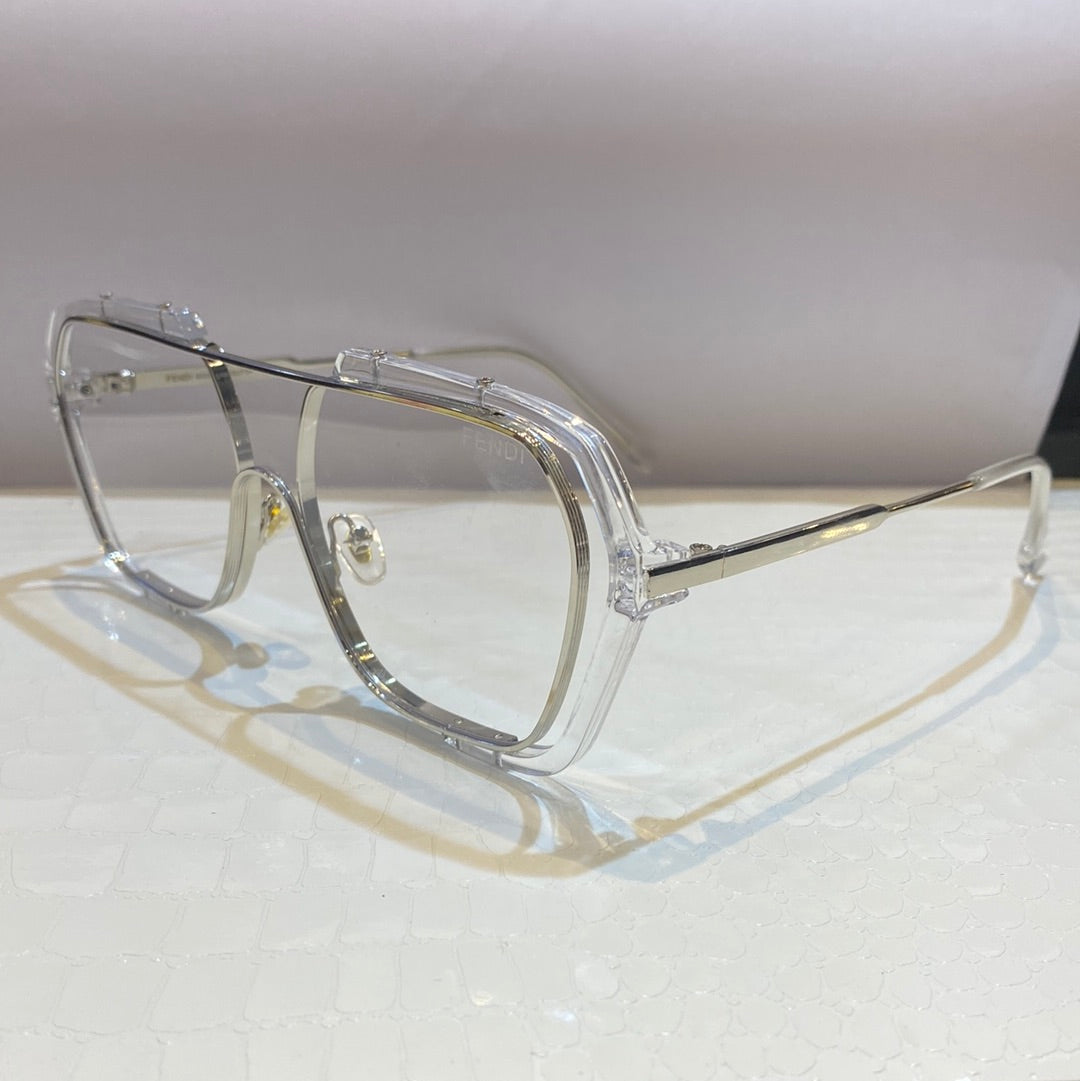 Nef Black Transperent Double ￼Frame Unisex Sunglass Ff0129/S 58 20-145
