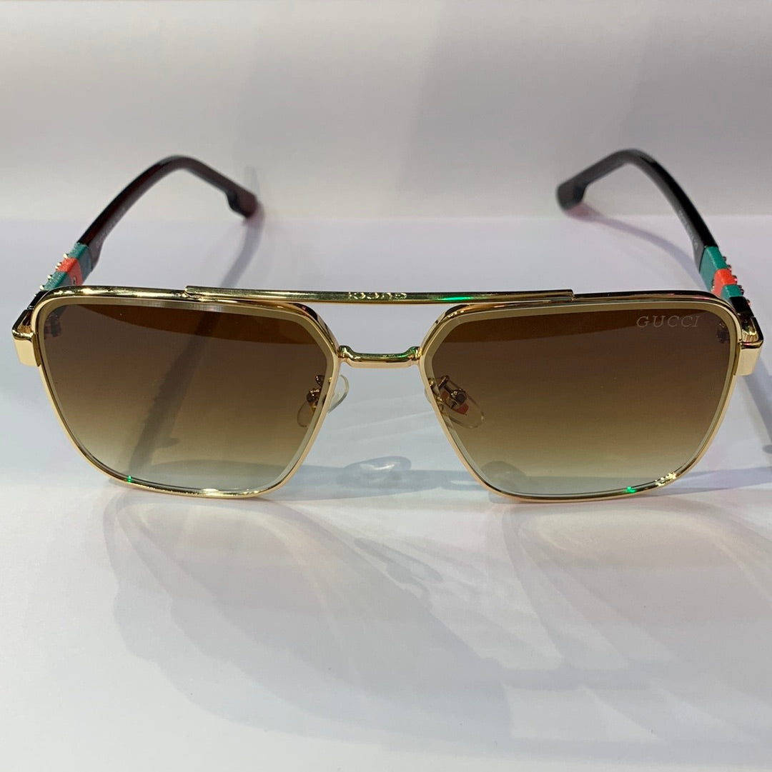 CUG Golden Frame Brown Shade Sunglass GG1235 60 14 142