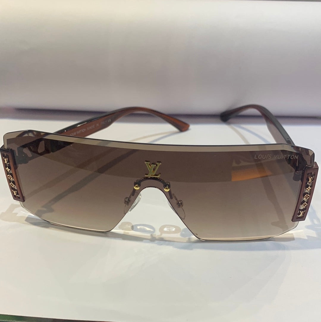 Uol Frameless Brown Shade Brown stick Sunglasses 8266 55 18-140
