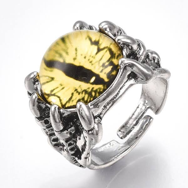 Silver Color Yellow Stone Stainless Steel Premium Quality Men’s Ring 50331