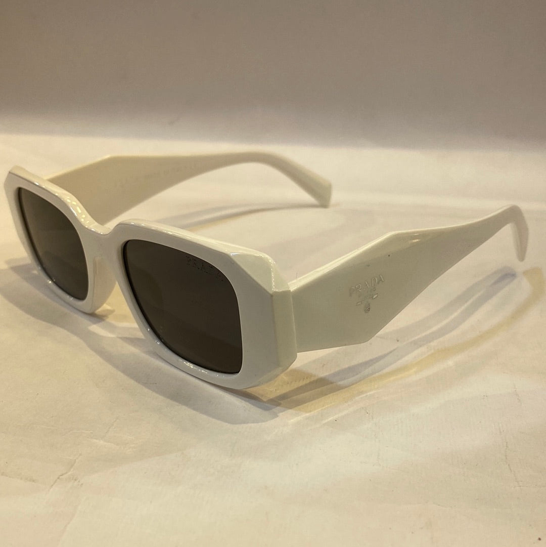 ARP White Frame Black Shade Sunglass