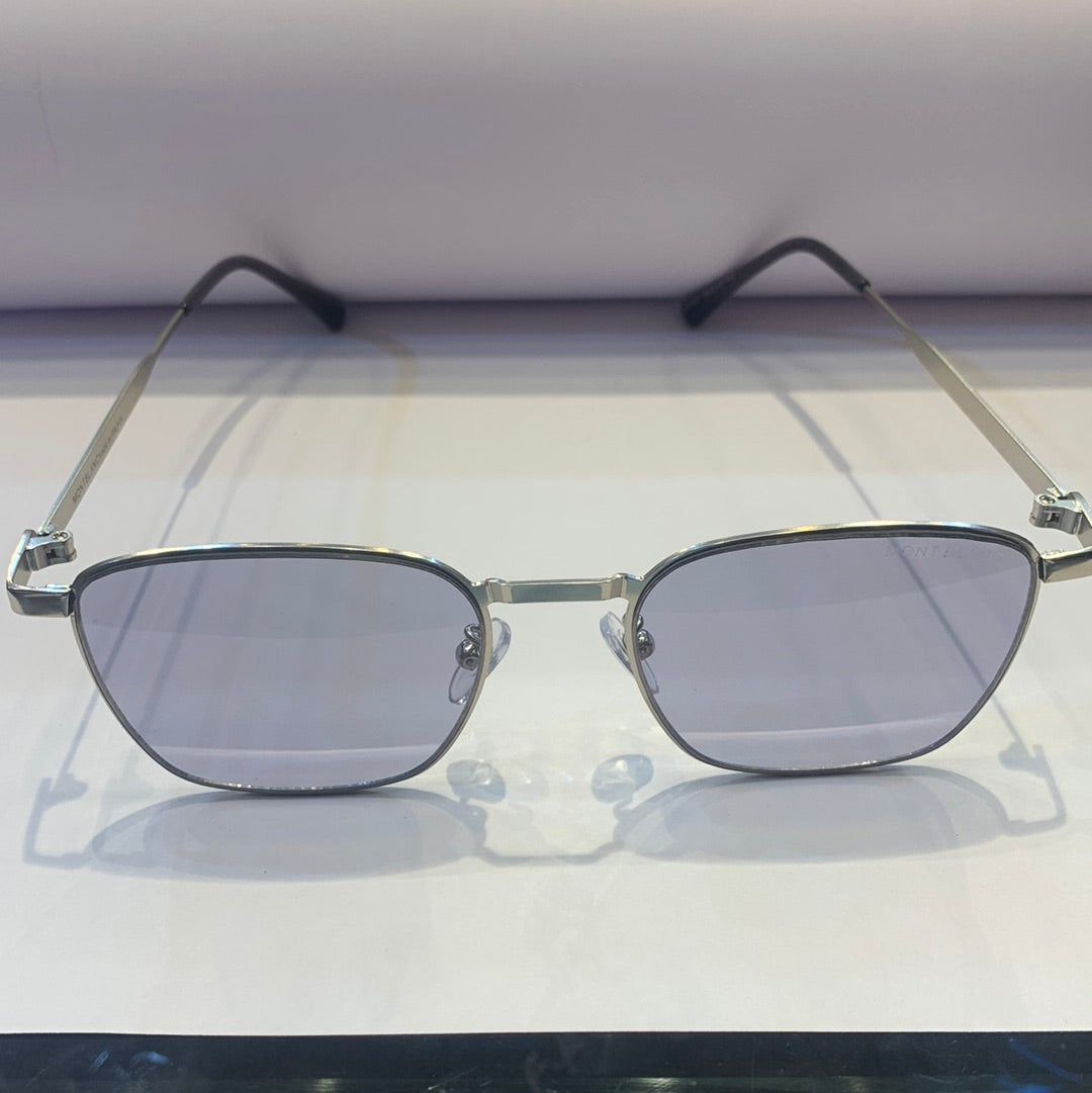 Nom Silver Frame Transparent Blue Shade Unisex Sunglasses SD501 54 18-145