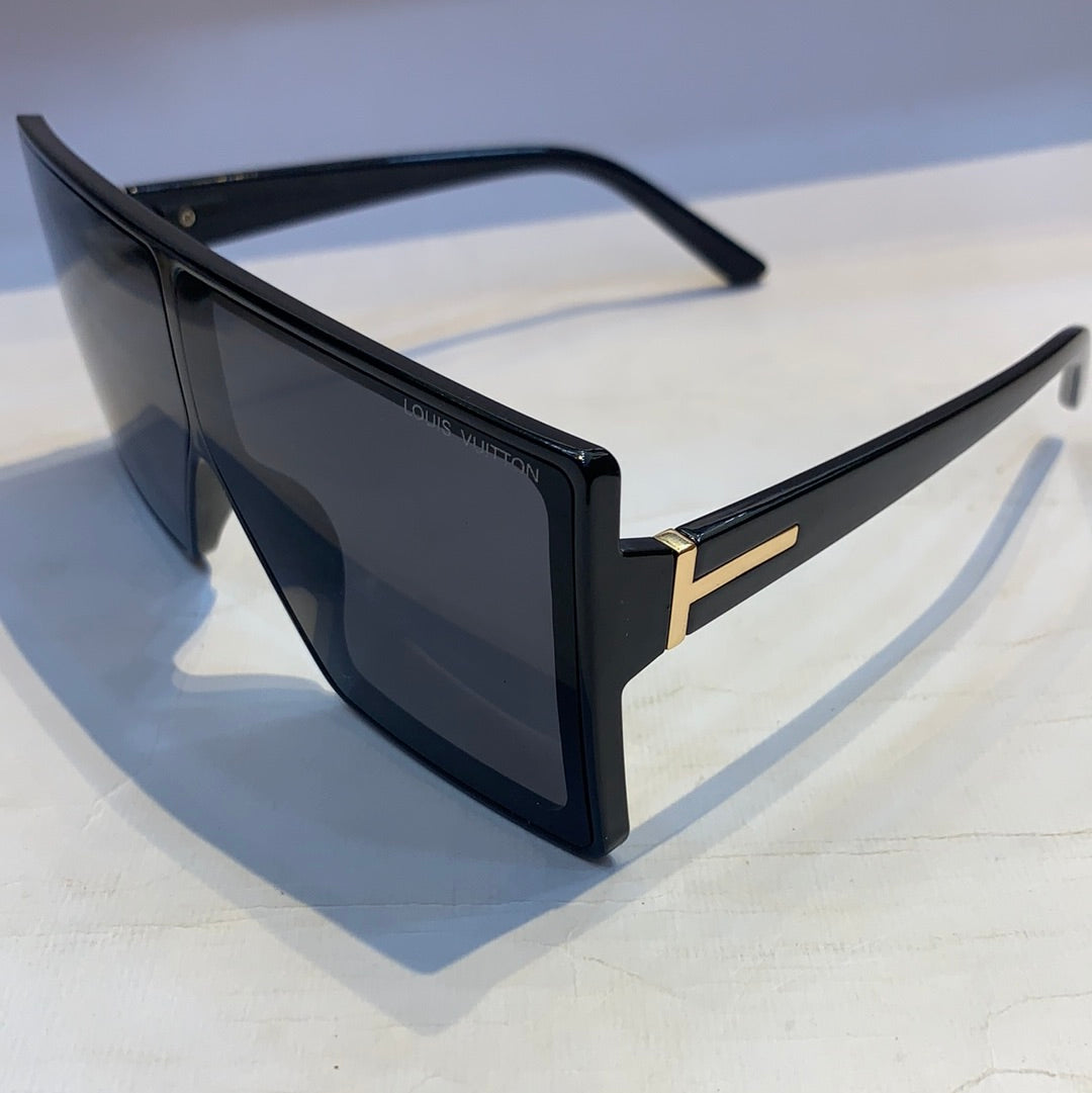 UOL VL Black Frame Black Shade Sunglasses