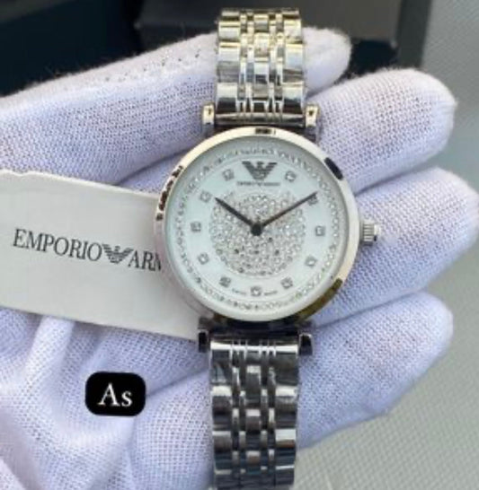 Mra Silver Chain White Dial Ladies Watch 901678