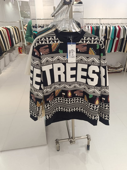 Trees Black Colour With Front and Back Print Full Sleeve Premium Quality Sweatshirt 23250