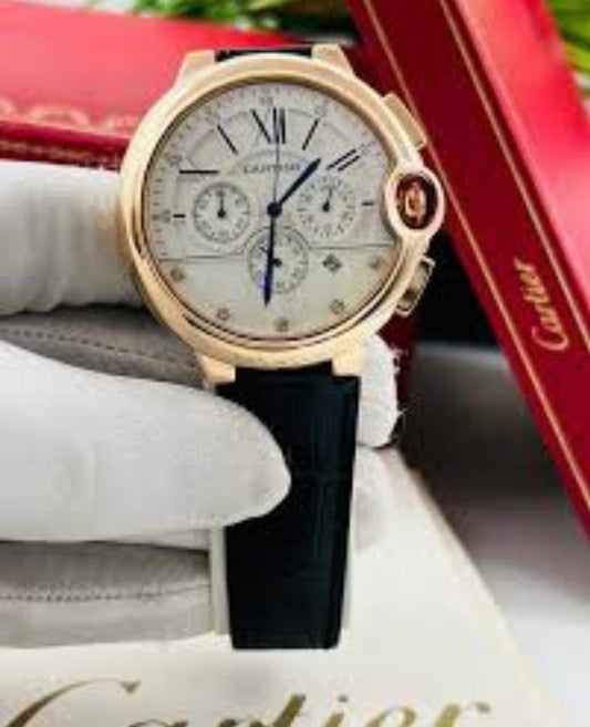 Rac Black Leather Strap White Dail Men Watch 880029