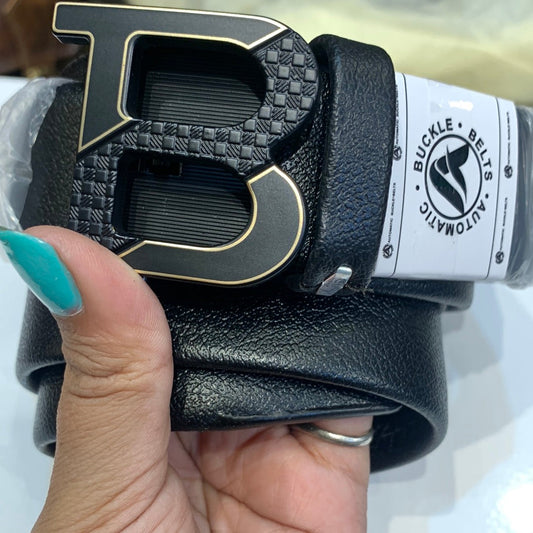 Rub Black Colour Copper Black Buckle Copper Logo Genuine Leather Belt Automatic Buckle 64602