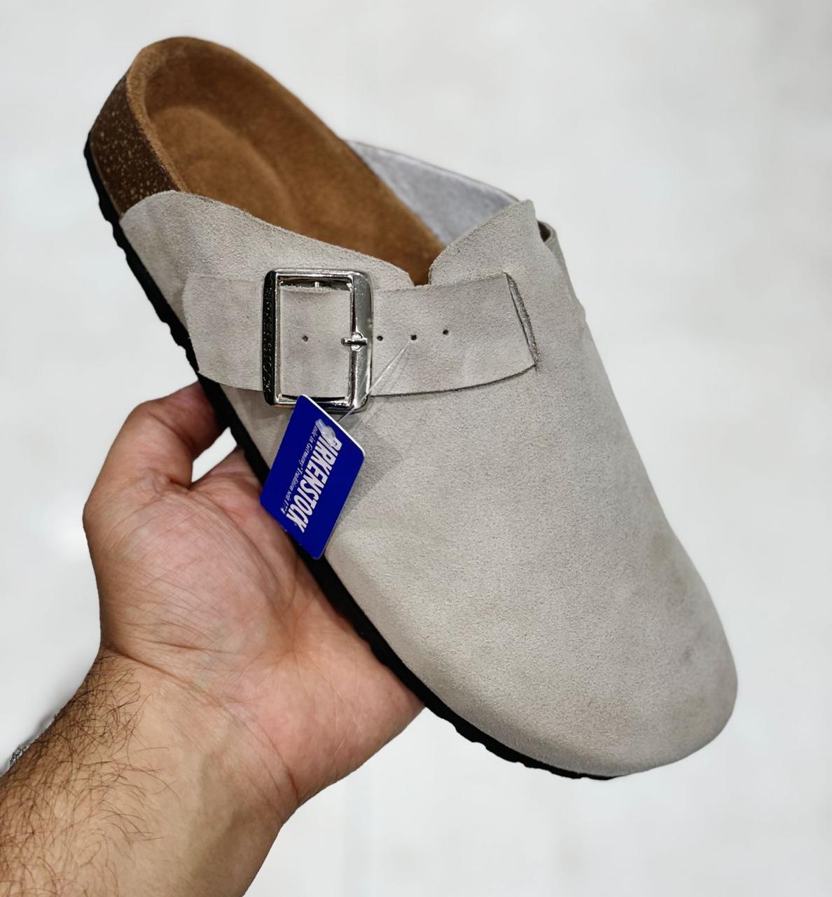 RIB BIR Suede Leather Grey Brown Colour Sandal Shoes 987954