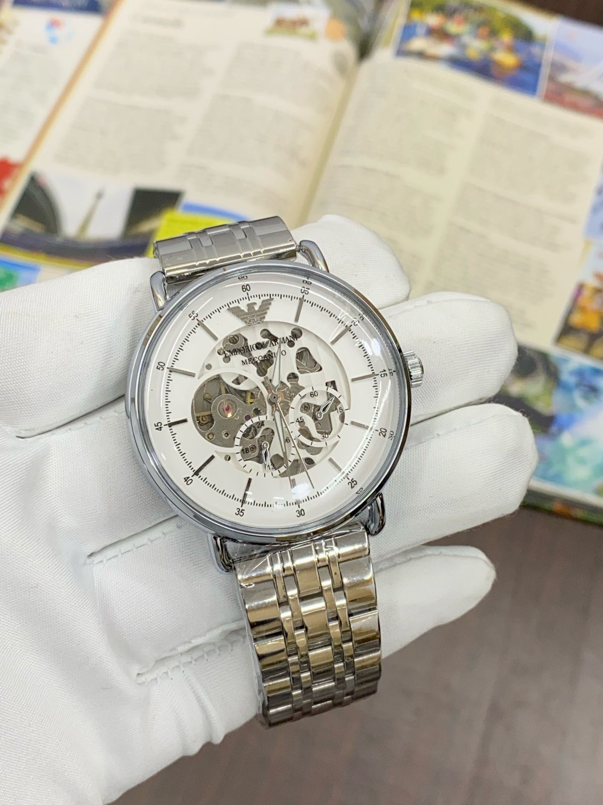 Mra Silver Chain White Dial Automatic Men Watch 901823
