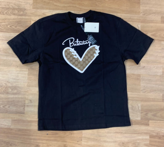 CUG Black Colour With Front Print Premium Quality Tshirt 7441