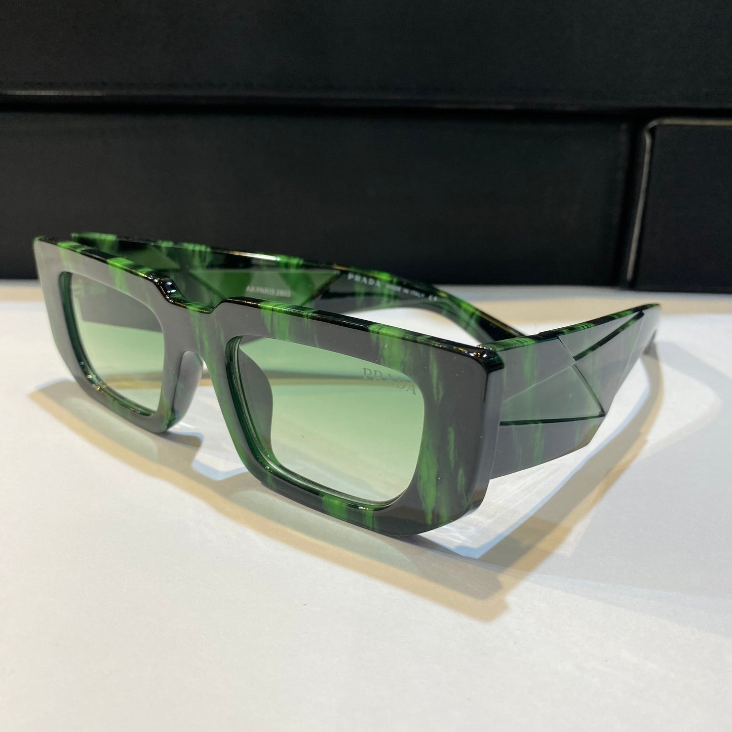 ARP Green Black Frame Green Shade Unisex Sunglass 98045 52 17-142