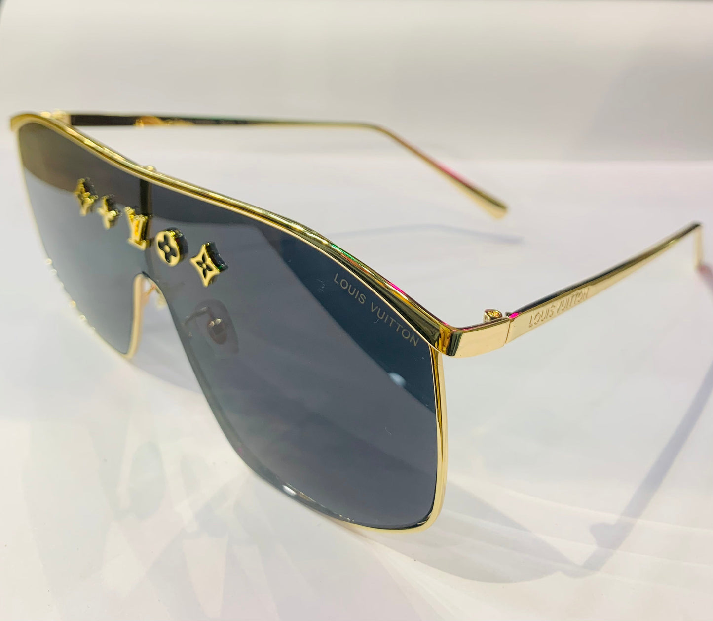 UOL Golden Frame Black Shade Premium Quality Sunglasses SUN029