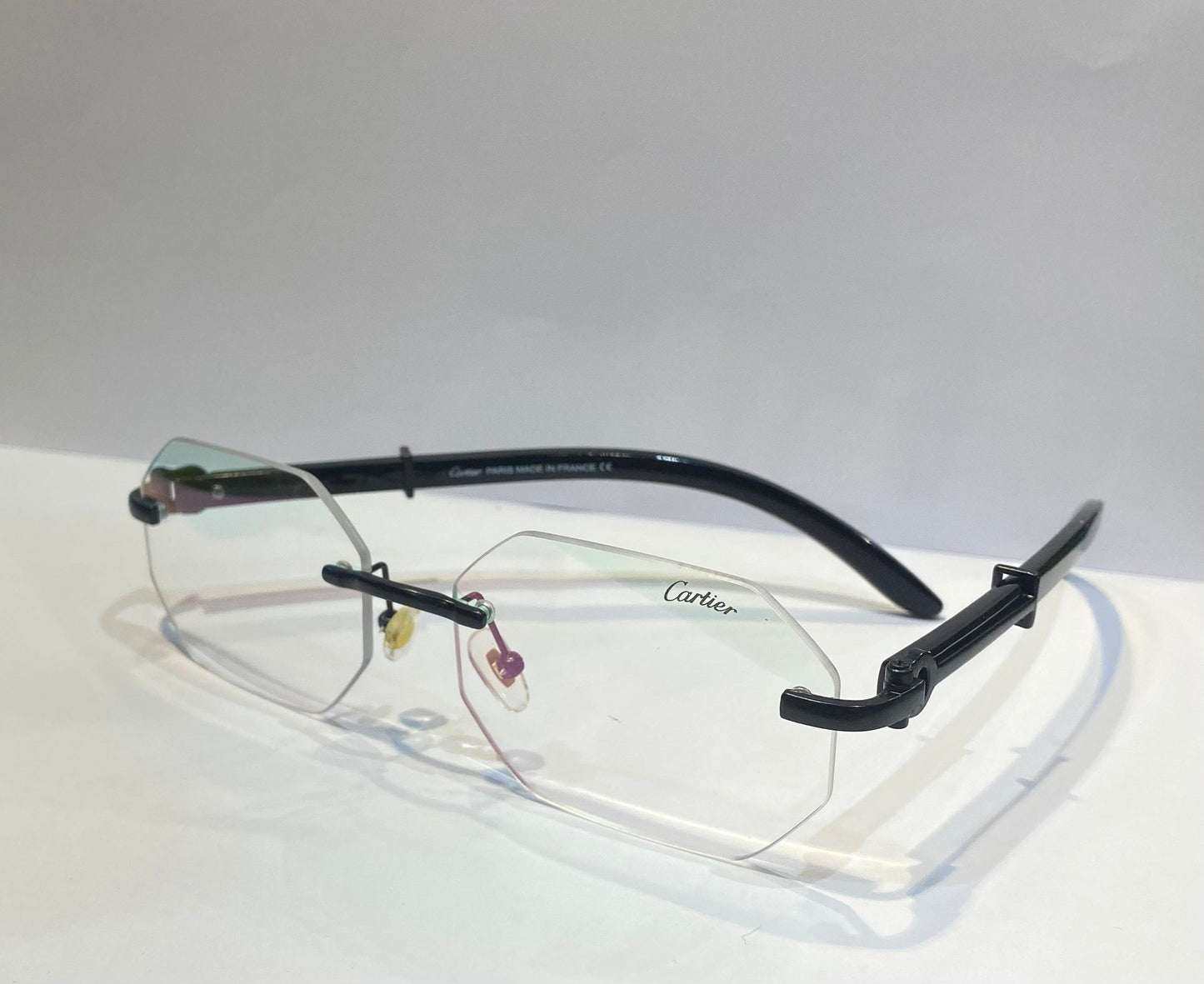 RAC Black Frame Transparent Shade  Frameless Unisex Sunglasses SUN011