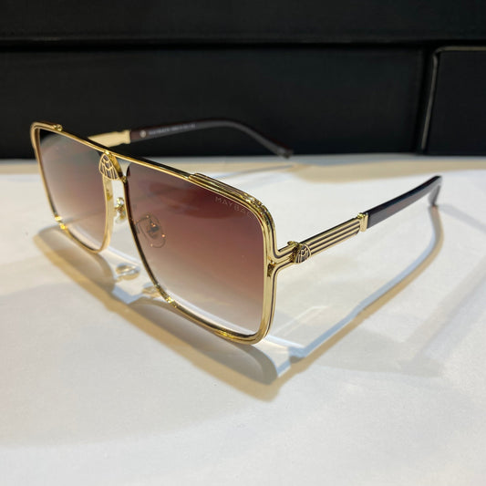 Yam Gold Frame Brown Shade Unisex Sunglass GZ1295 56 18 140