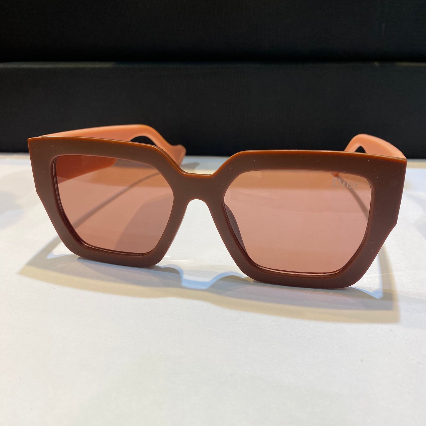 Oid Brown Peach Frame Pink Shade Sunglass SUN007