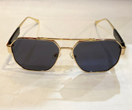 CUG Golden Frame Black Shade Sunglass YH063 53 16-141
