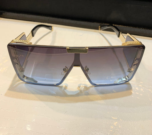 RUB Golden Frame Black Sky Shade Unisex Sunglass 50662 56 18-140